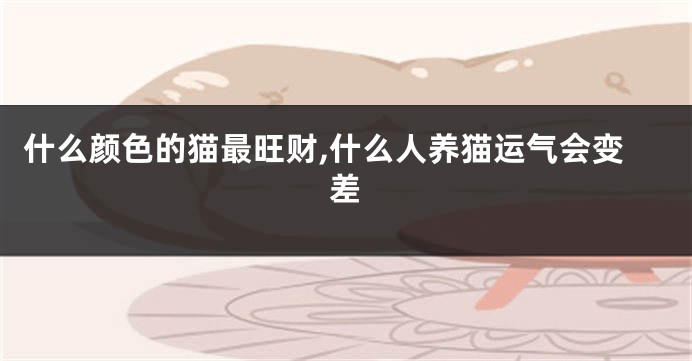 什么颜色的猫最旺财,什么人养猫运气会变差