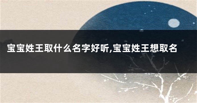 宝宝姓王取什么名字好听,宝宝姓王想取名
