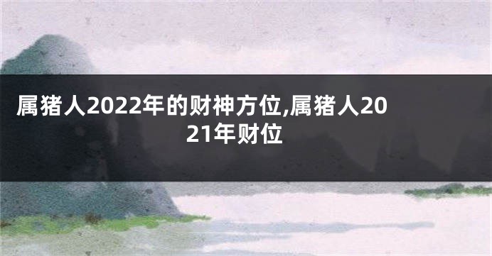属猪人2022年的财神方位,属猪人2021年财位