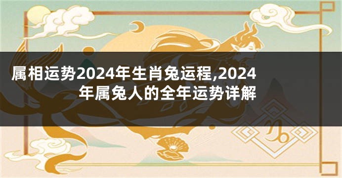 属相运势2024年生肖兔运程,2024年属兔人的全年运势详解