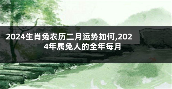 2024生肖兔农历二月运势如何,2024年属兔人的全年每月
