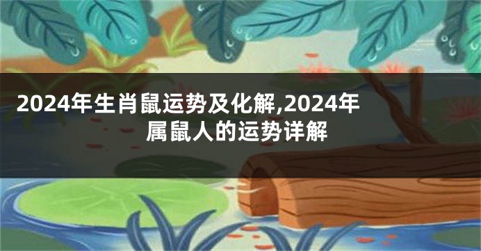 2024年生肖鼠运势及化解,2024年属鼠人的运势详解