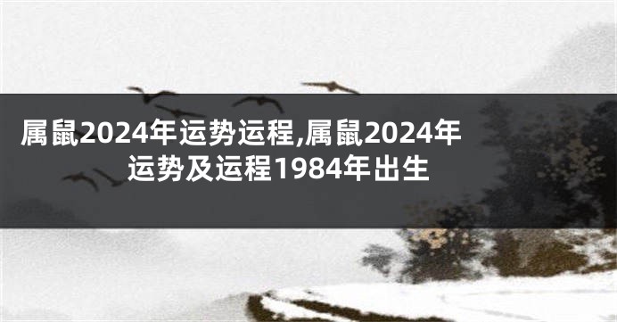 属鼠2024年运势运程,属鼠2024年运势及运程1984年出生