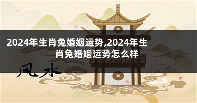 2024年生肖兔婚姻运势,2024年生肖兔婚姻运势怎么样
