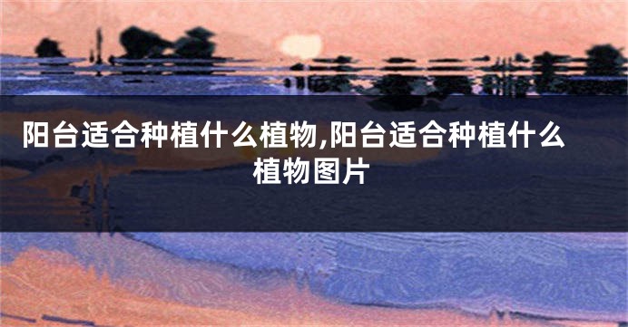阳台适合种植什么植物,阳台适合种植什么植物图片