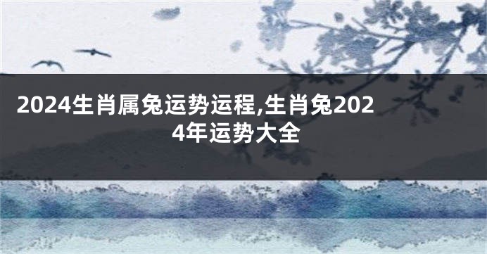 2024生肖属兔运势运程,生肖兔2024年运势大全