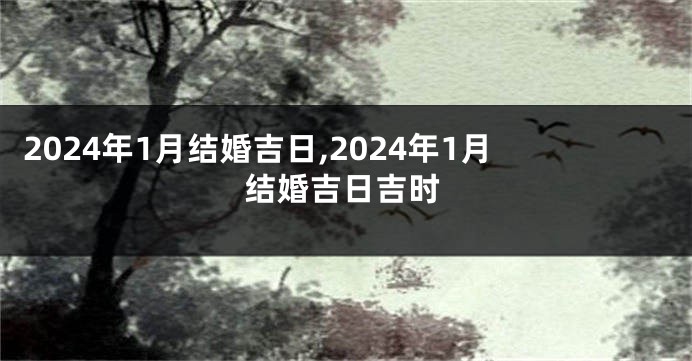 2024年1月结婚吉日,2024年1月结婚吉日吉时