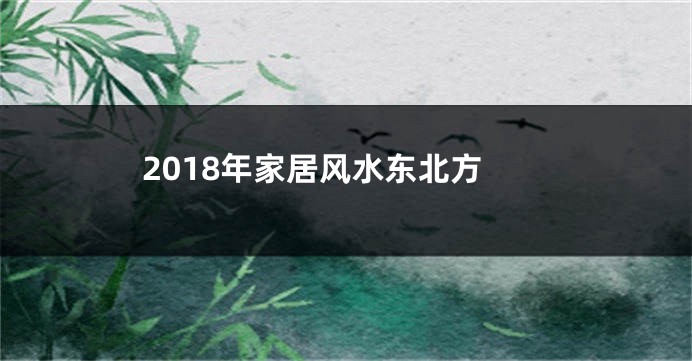 2018年家居风水东北方