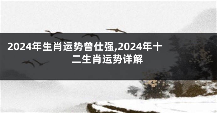 2024年生肖运势曾仕强,2024年十二生肖运势详解