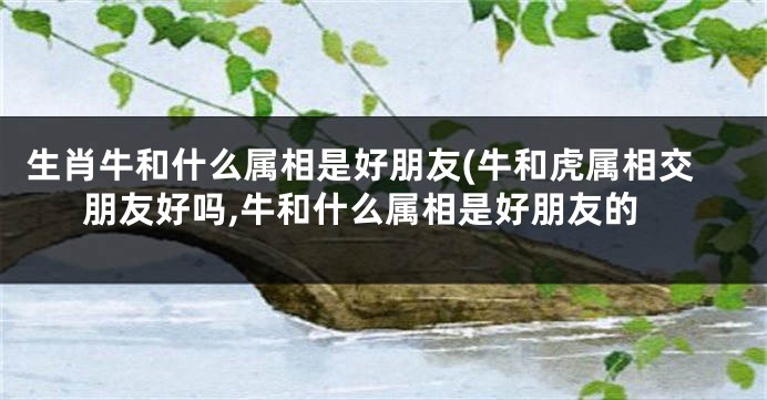 生肖牛和什么属相是好朋友(牛和虎属相交朋友好吗,牛和什么属相是好朋友的