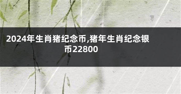 2024年生肖猪纪念币,猪年生肖纪念银币22800