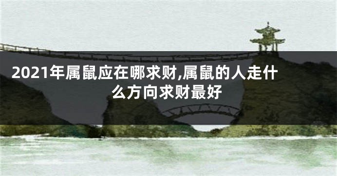2021年属鼠应在哪求财,属鼠的人走什么方向求财最好