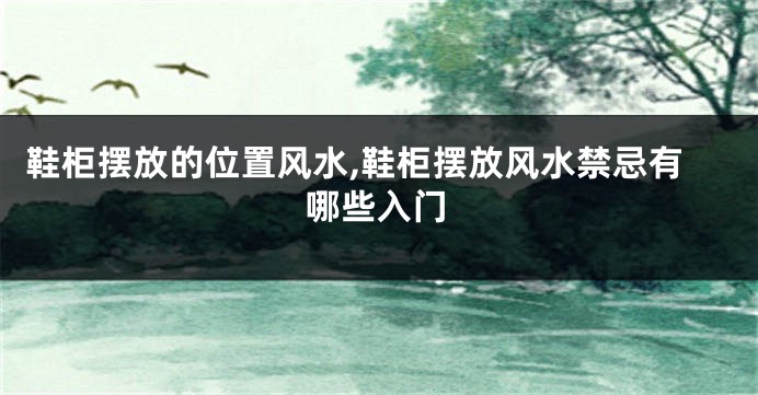 鞋柜摆放的位置风水,鞋柜摆放风水禁忌有哪些入门