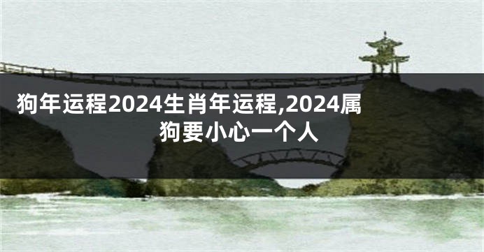 狗年运程2024生肖年运程,2024属狗要小心一个人