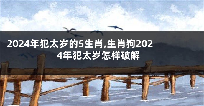 2024年犯太岁的5生肖,生肖狗2024年犯太岁怎样破解