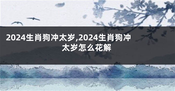 2024生肖狗冲太岁,2024生肖狗冲太岁怎么花解