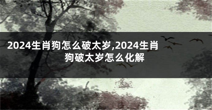 2024生肖狗怎么破太岁,2024生肖狗破太岁怎么化解