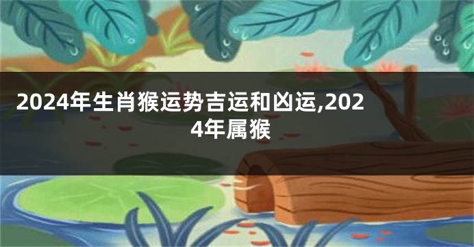 2024年生肖猴运势吉运和凶运,2024年属猴