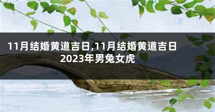 11月结婚黄道吉日,11月结婚黄道吉日2023年男兔女虎