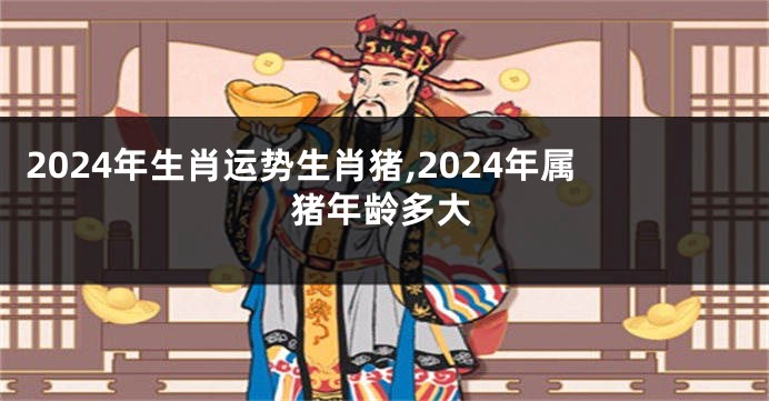 2024年生肖运势生肖猪,2024年属猪年龄多大