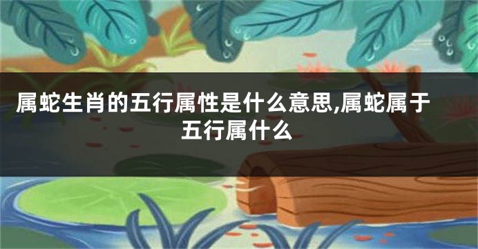 属蛇生肖的五行属性是什么意思,属蛇属于五行属什么