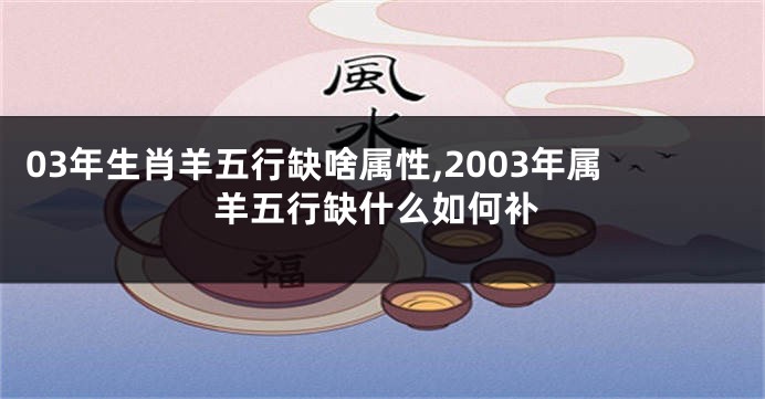 03年生肖羊五行缺啥属性,2003年属羊五行缺什么如何补