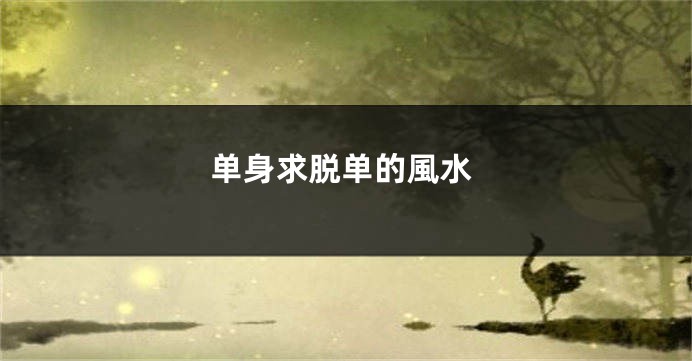 单身求脱单的風水