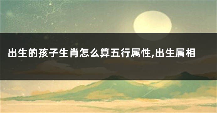 出生的孩子生肖怎么算五行属性,出生属相