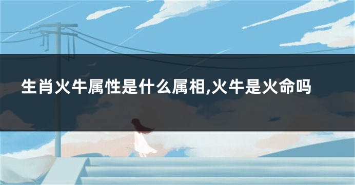 生肖火牛属性是什么属相,火牛是火命吗