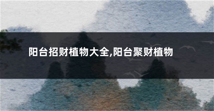 阳台招财植物大全,阳台聚财植物