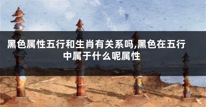 黑色属性五行和生肖有关系吗,黑色在五行中属于什么呢属性