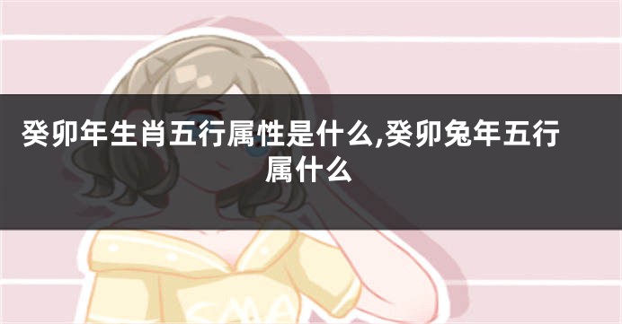 癸卯年生肖五行属性是什么,癸卯兔年五行属什么