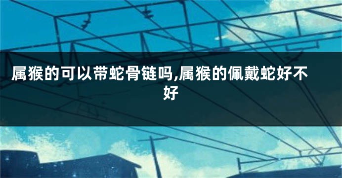 属猴的可以带蛇骨链吗,属猴的佩戴蛇好不好