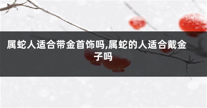 属蛇人适合带金首饰吗,属蛇的人适合戴金子吗