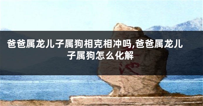 爸爸属龙儿子属狗相克相冲吗,爸爸属龙儿子属狗怎么化解