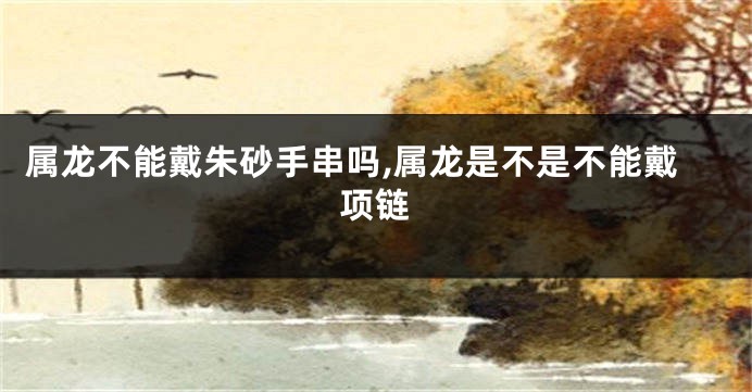 属龙不能戴朱砂手串吗,属龙是不是不能戴项链