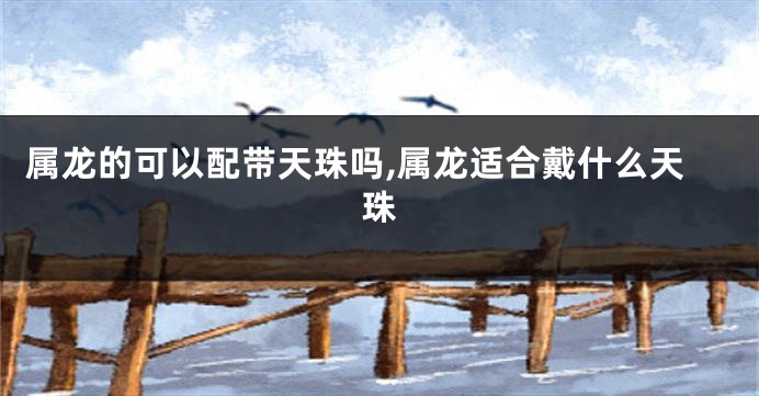 属龙的可以配带天珠吗,属龙适合戴什么天珠