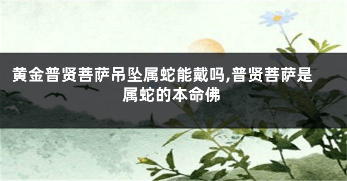 黄金普贤菩萨吊坠属蛇能戴吗,普贤菩萨是属蛇的本命佛