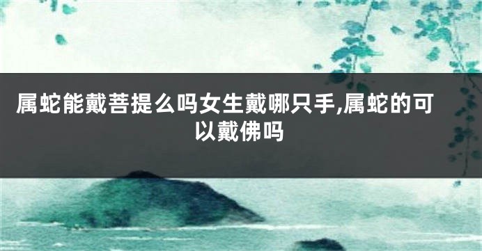 属蛇能戴菩提么吗女生戴哪只手,属蛇的可以戴佛吗