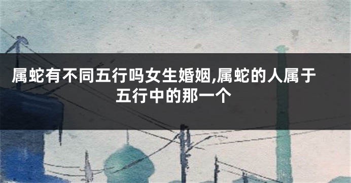 属蛇有不同五行吗女生婚姻,属蛇的人属于五行中的那一个