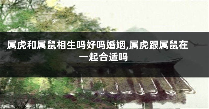 属虎和属鼠相生吗好吗婚姻,属虎跟属鼠在一起合适吗