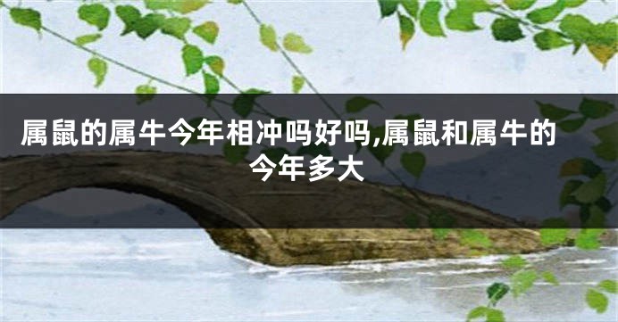 属鼠的属牛今年相冲吗好吗,属鼠和属牛的今年多大