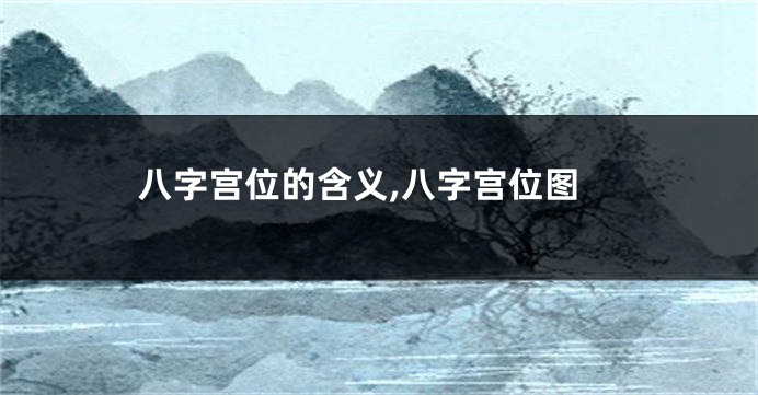 八字宫位的含义,八字宫位图