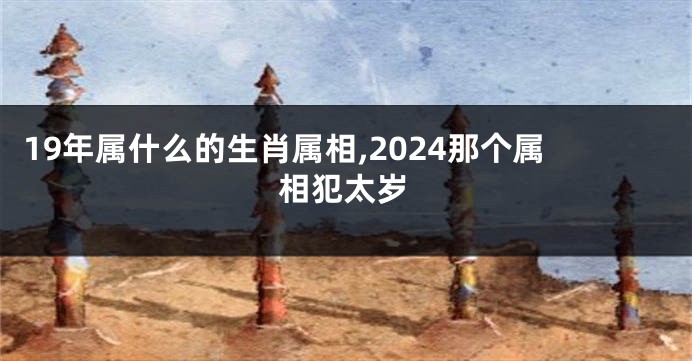 19年属什么的生肖属相,2024那个属相犯太岁