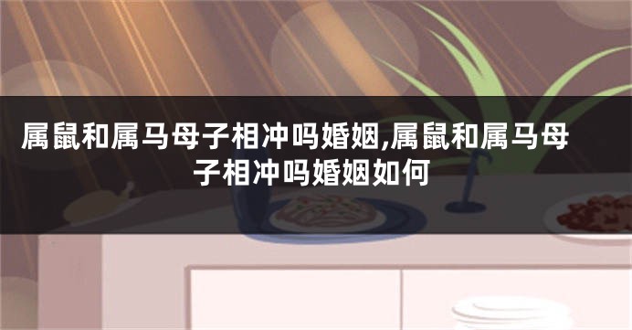 属鼠和属马母子相冲吗婚姻,属鼠和属马母子相冲吗婚姻如何