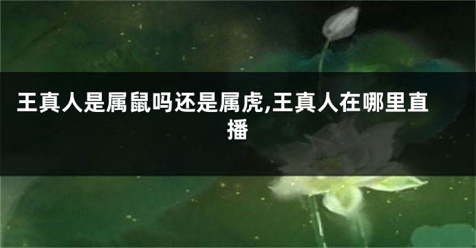 王真人是属鼠吗还是属虎,王真人在哪里直播