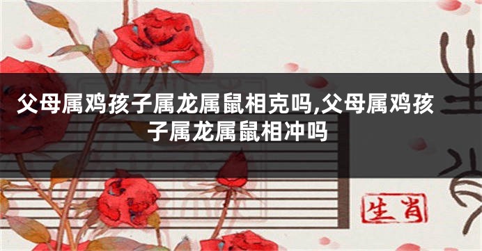 父母属鸡孩子属龙属鼠相克吗,父母属鸡孩子属龙属鼠相冲吗