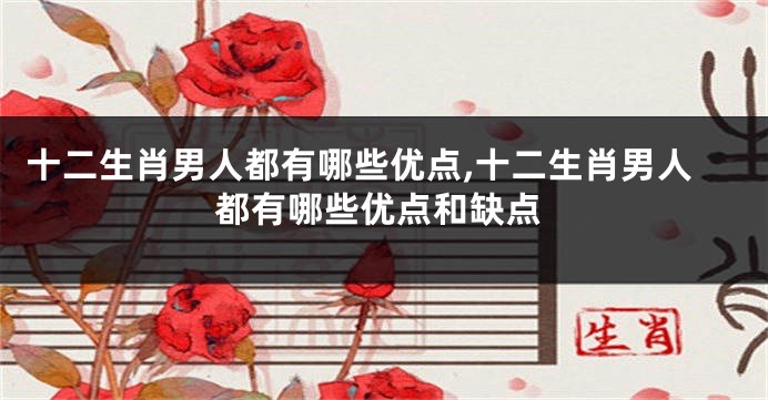 十二生肖男人都有哪些优点,十二生肖男人都有哪些优点和缺点