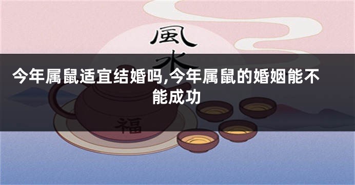 今年属鼠适宜结婚吗,今年属鼠的婚姻能不能成功
