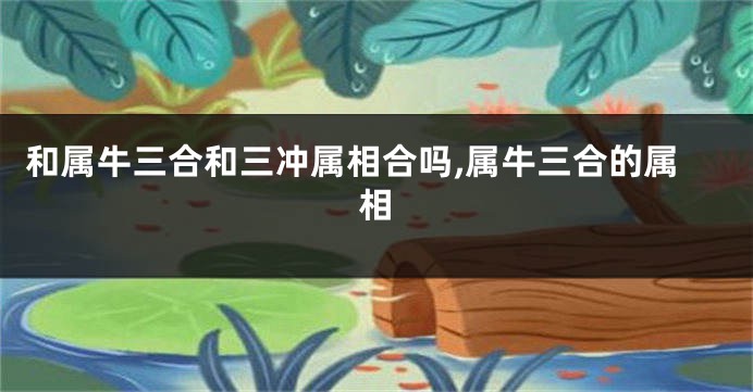 和属牛三合和三冲属相合吗,属牛三合的属相
